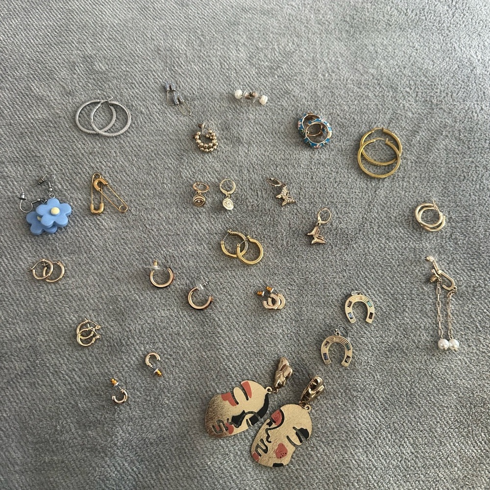 Handful of earrings